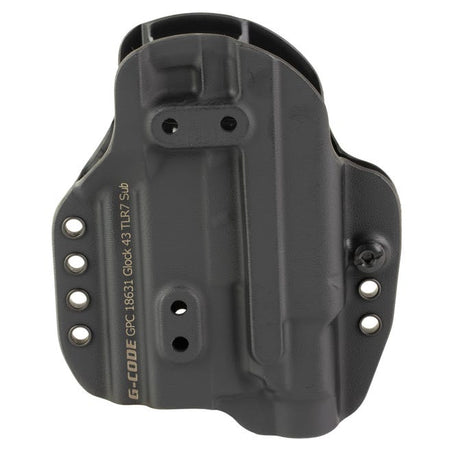 G-Code Prime Carry Holster Glock 43 MOS TLR7 Sub Light Black