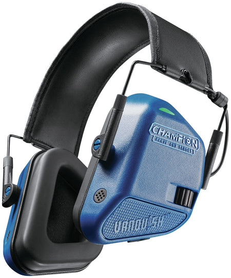 Champion Vanquish 22 dB Electronic Over-the-Head Hearing Muff Blue/Black HD Speakers