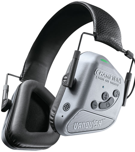 Champion Vanquish Pro Elite Over-the-Head Bluetooth Electronic Hearing Muff Rechargeable Battery Black