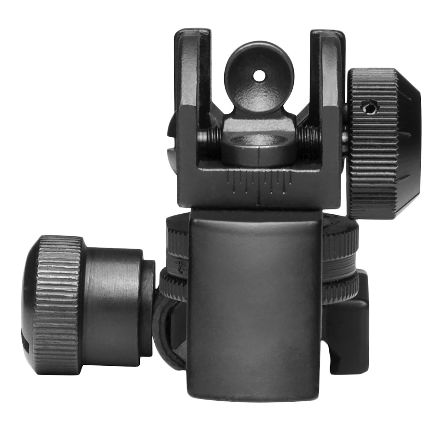 NcStar MARDRS Fixed A2 Rear Backup Sight Black Aluminum & Steel for AR-15 Weaver/Picatinny