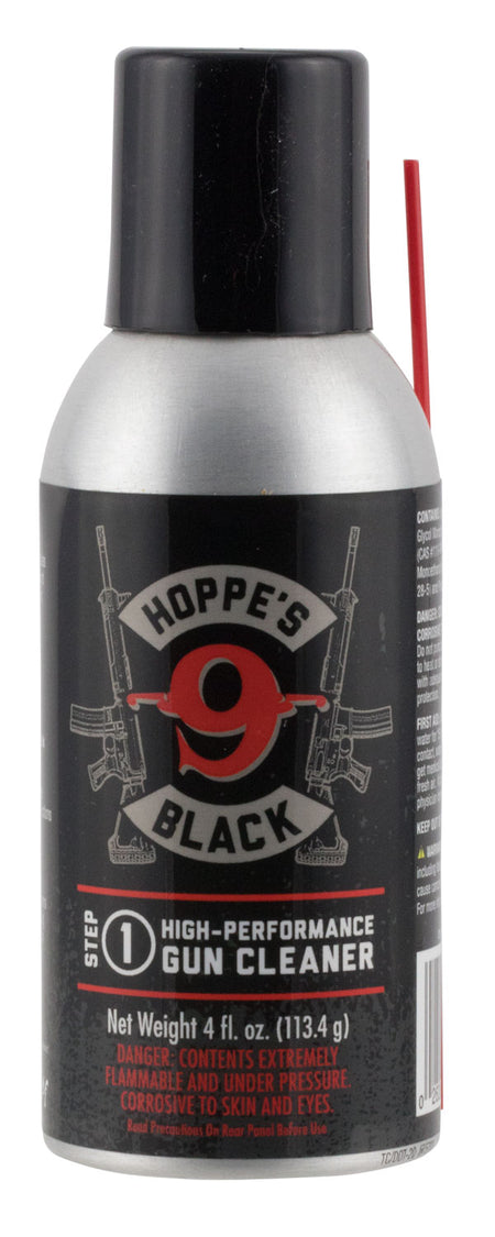 Hoppe's Black 4 oz Aerosol Firearm Cleaner with Extension Tube