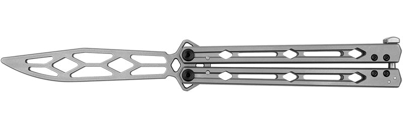 Kershaw 5150TR Lucha Drop Point 4.6" Butterfly Knife Silver