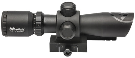 Firefield FF13063 Barrage 1.5-5x32mm Matte Black Scope with Integrated Green Laser and Illuminated Mil-Dot Reticle