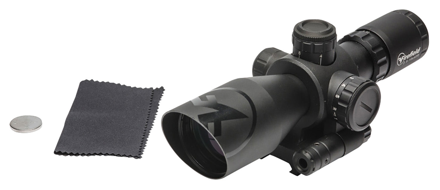Firefield FF13065 Barrage 2.5-10x40mm Illuminated Mil-Dot Matte Black Riflescope and Red Laser Combo