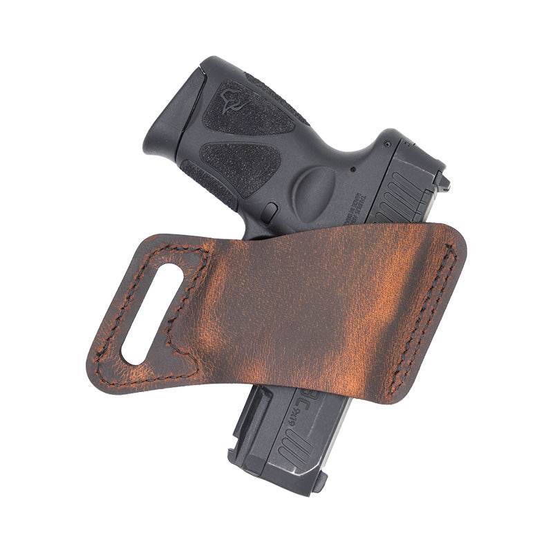 Arma OWB Holster by Versacarry, Brown Leather, RH, Size 6