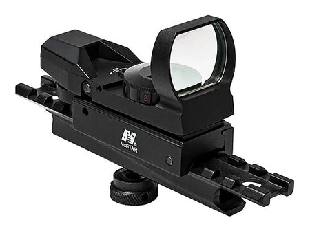 Red Green Reflex Sight 4 Reticles with AR Carry Handle Adapter, Black