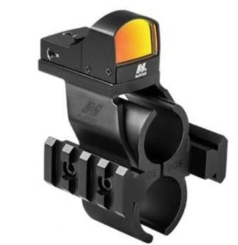 Mossberg 500/590 Barrel/Mag Tube Micro-Dot Rail Mount with Red Dot