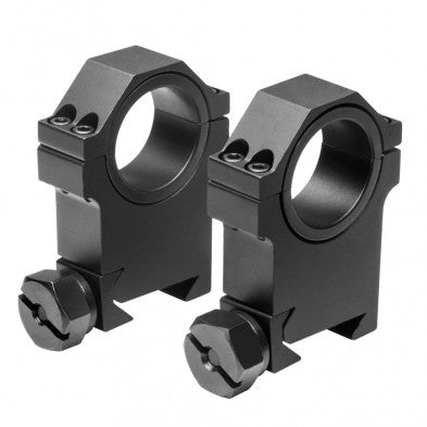 NcSTAR HD 30mm Weaver Ring Set 1" Insert 1.5 Inch Height Matte Black