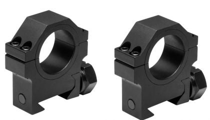 NcSTAR HD 30mm Weaver Ring Set 1" Insert 0.9 Inch Height Matte Black