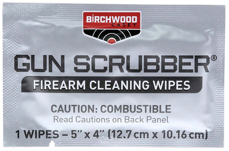 Birchwood Casey Gun Scrubber Take-Along Wipes 12 Pack No Residue