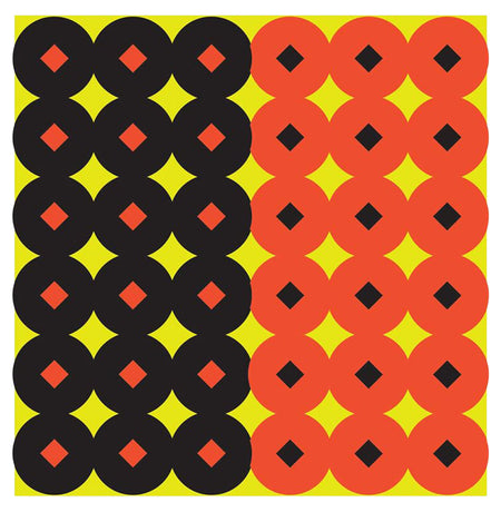 Birchwood Casey 34117 Shoot-N-C Self-Adhesive Reactive Paper Target Circle with Diamond Center 432 Plasters