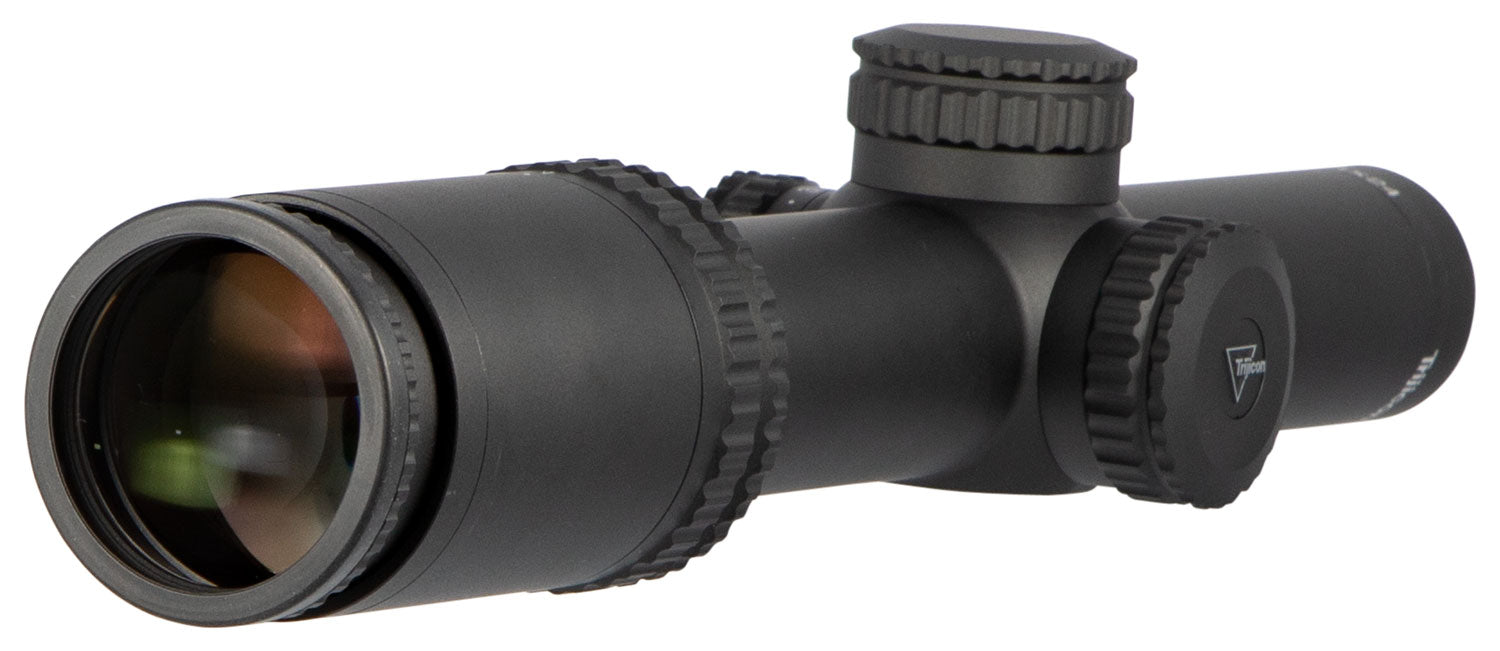 Trijicon AccuPower 1-4x24mm 30mm Tube Black Finish Illuminated Green MOA-Dot Crosshair SFP Rifle Scope