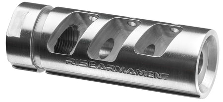 Rise Armament RA701223SLVR Muzzle Compensator Silver 5.56x45mm NATO 1/2"-28 Threads 2.50" OAL AR-15