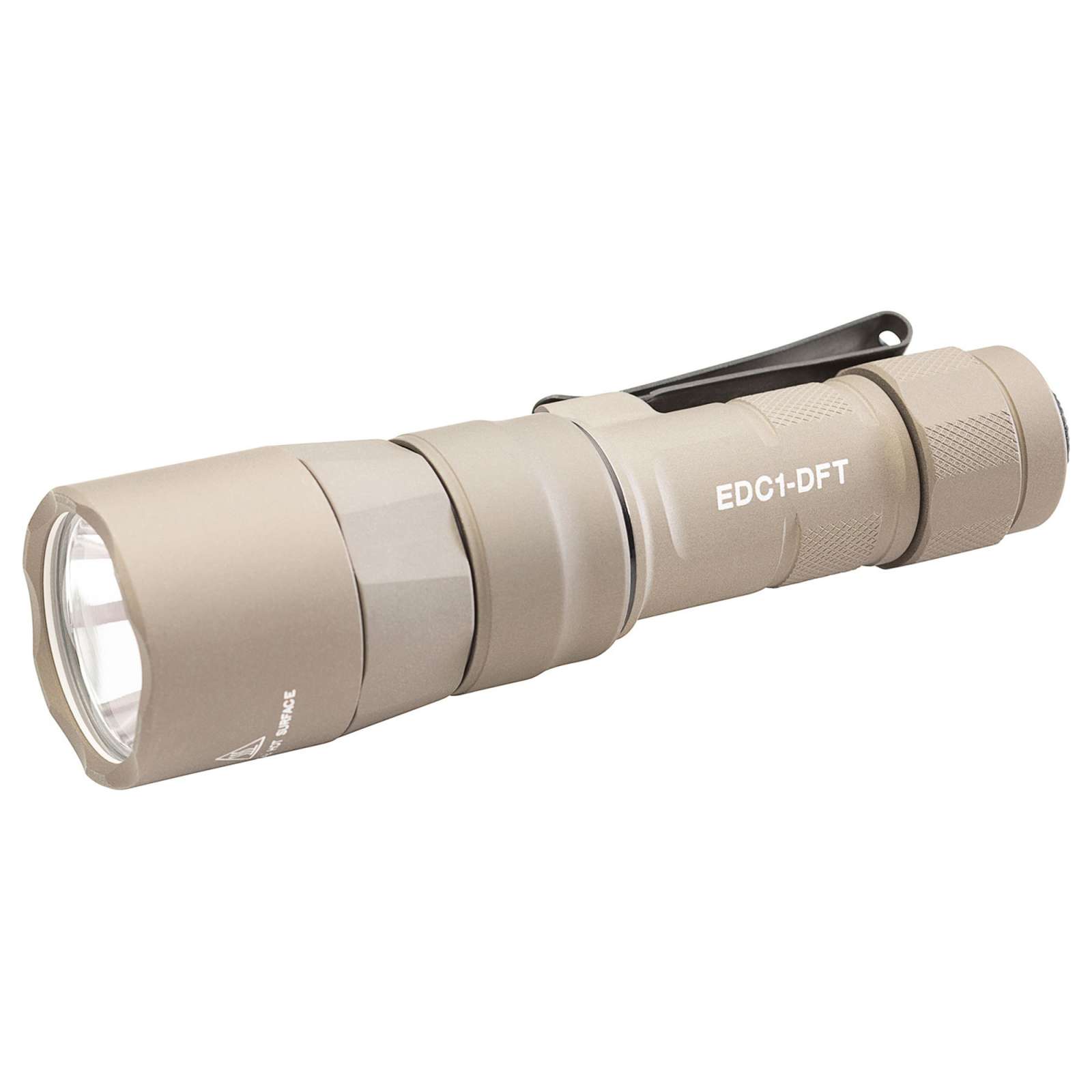 Surefire EDC1-DFT-TN Dual-Fuel Turbo Everyday Carry Flashlight 650 Lumens Hard Anodized Tan