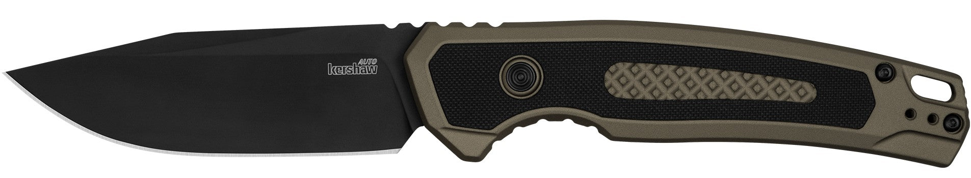 Kershaw 7106 Launch 21 3.45" Drop Point Push Button Pocketknife Black FDE