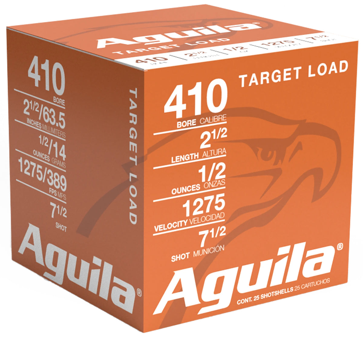 Aguila .410 Bore Shotgun Ammo Sub-Gauge High Velocity 2.5 in 1/2 oz #7.5