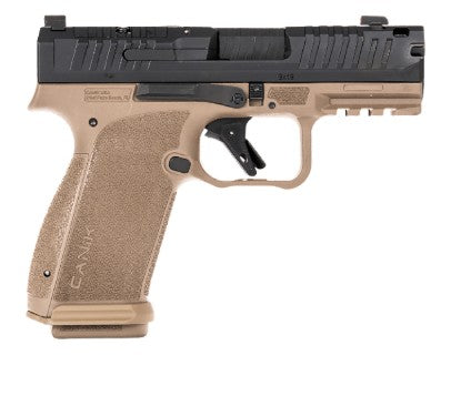 Canik HG8329BDN Mete MC9 Prime Sub-Compact Frame 9mm Luger 10+1 3.64" Black Black Steel Serrated Slide, Flat Dark Earth Polymer Frame w/Picatinny Rail, Textured Grip