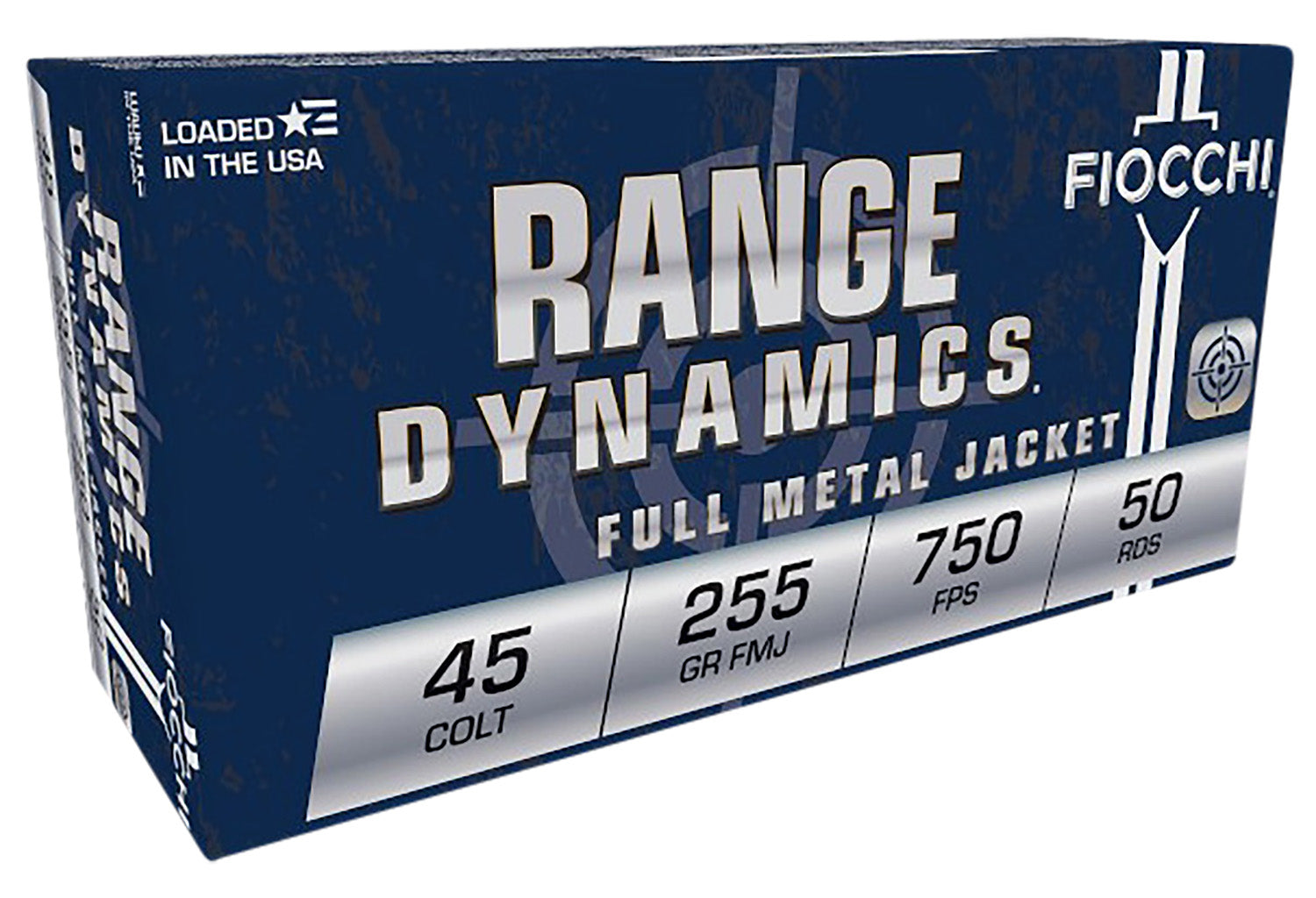 Fiocchi .45 Long Colt Range Dynamics 225 grain Complete Metal Jacket ammunition