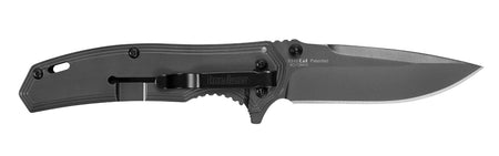 Kershaw 8310 Fringe 3" Folding Drop Point 8Cr13MoV SS Gray TiCN Blade Carbon Fiber Insert Steel Handle Deep-Carry Clip
