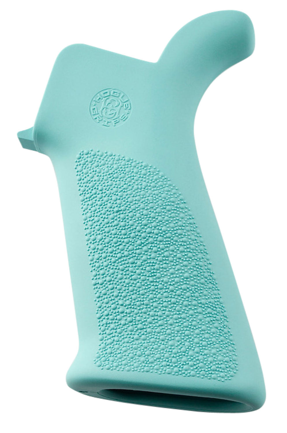 Hogue 13034 AR-15/M16 Cobblestone Aqua Blue OverMolded Rubber Beavertail Pistol Grip
