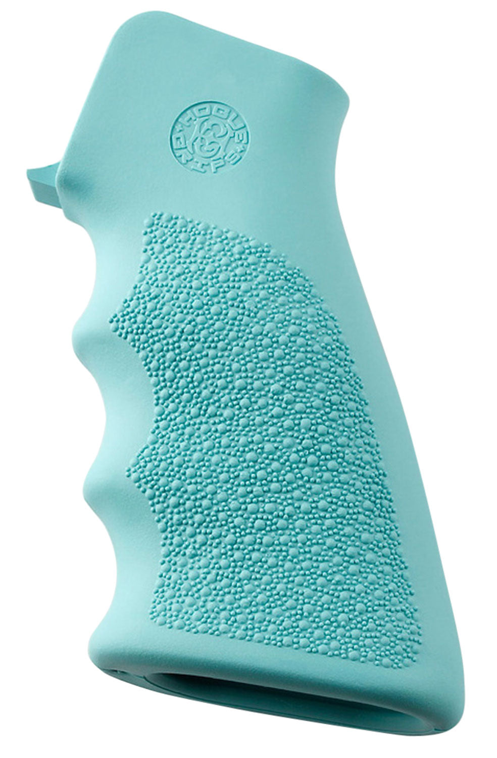 Hogue 15015 AR-15/M16 Cobblestone Aqua Blue OverMolded Grip with Finger Grooves