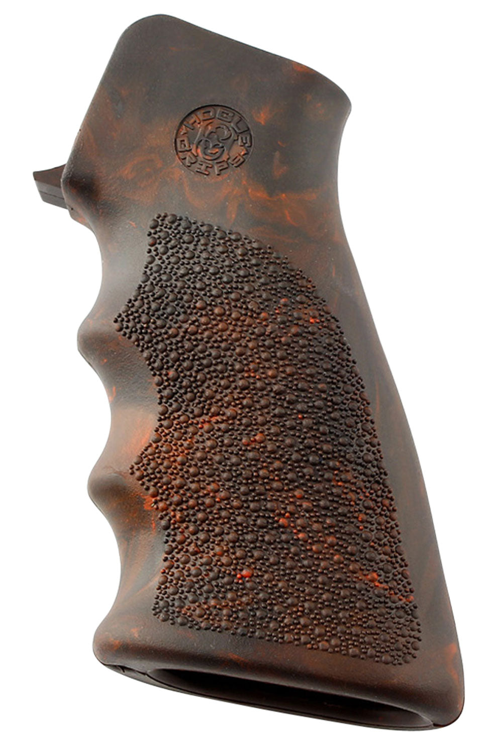 Hogue 15016 AR-15/M16 Cobblestone Red Lava OverMolded Rubber Grip with Finger Grooves