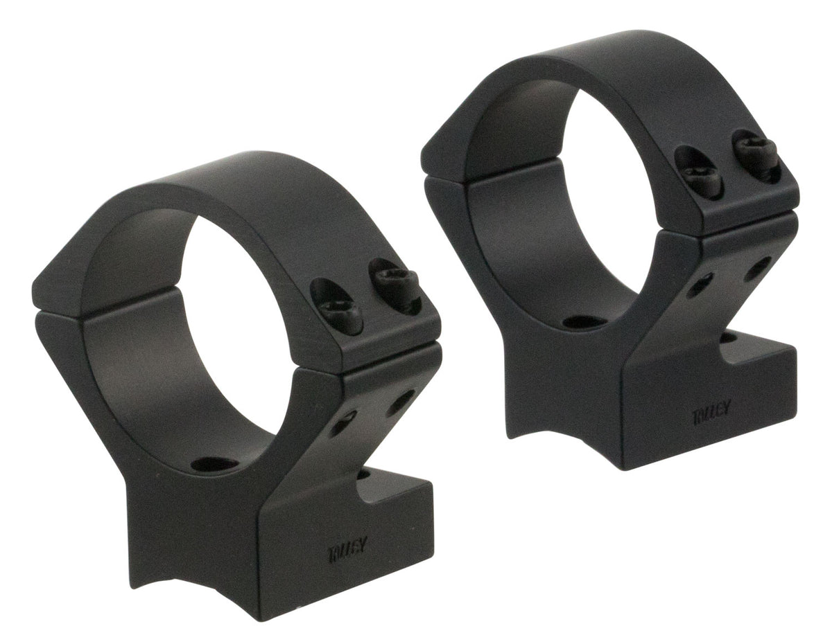 Talley 740725 Integrated Scope Mount Ring Combo Savage AccuTrigger 30mm Medium Height Black