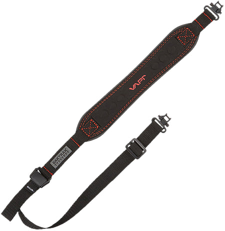 Allen 8375 Vapor Black and Red Nylon BakTrak Adjustable Rifle Sling with Rubber Grip Panel