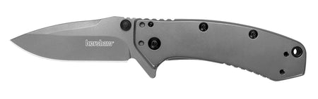 Kershaw 1555TI Cryo 2.75-Inch Folding Drop Point 8Cr13MoV TiN Coated Blade Gray PVD Stainless Steel Handle