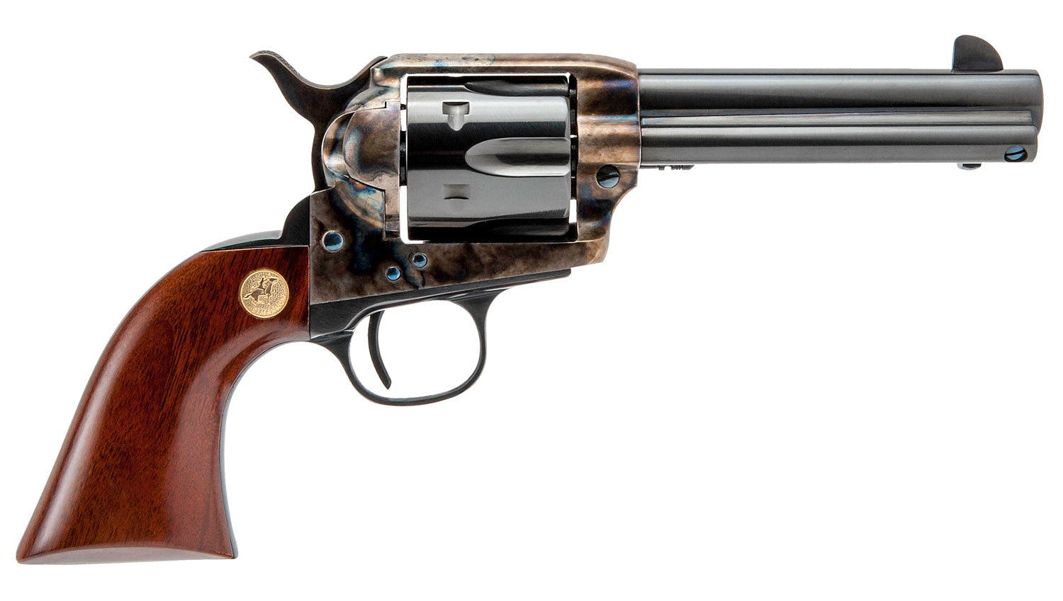 Cimarron MP400 Model P 357 Mag 38 Special 6 Shot 4.75" Blued Stainless Steel Barrel, Blued Cylinder, Color Case Hardened Steel Frame, Walnut Grip, Exposed Hammer