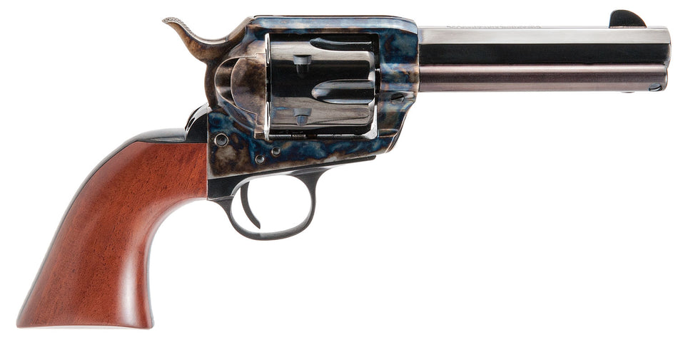 Cimarron PP410MALO El Malo Pre-War 1896-1940 45 Colt (LC) 6 Shot, 4.75" Blued Octagon Steel Barrel, Blued Cylinder, Color Case Hardened Steel Frame, Walnut Grip, Exposed Hammer