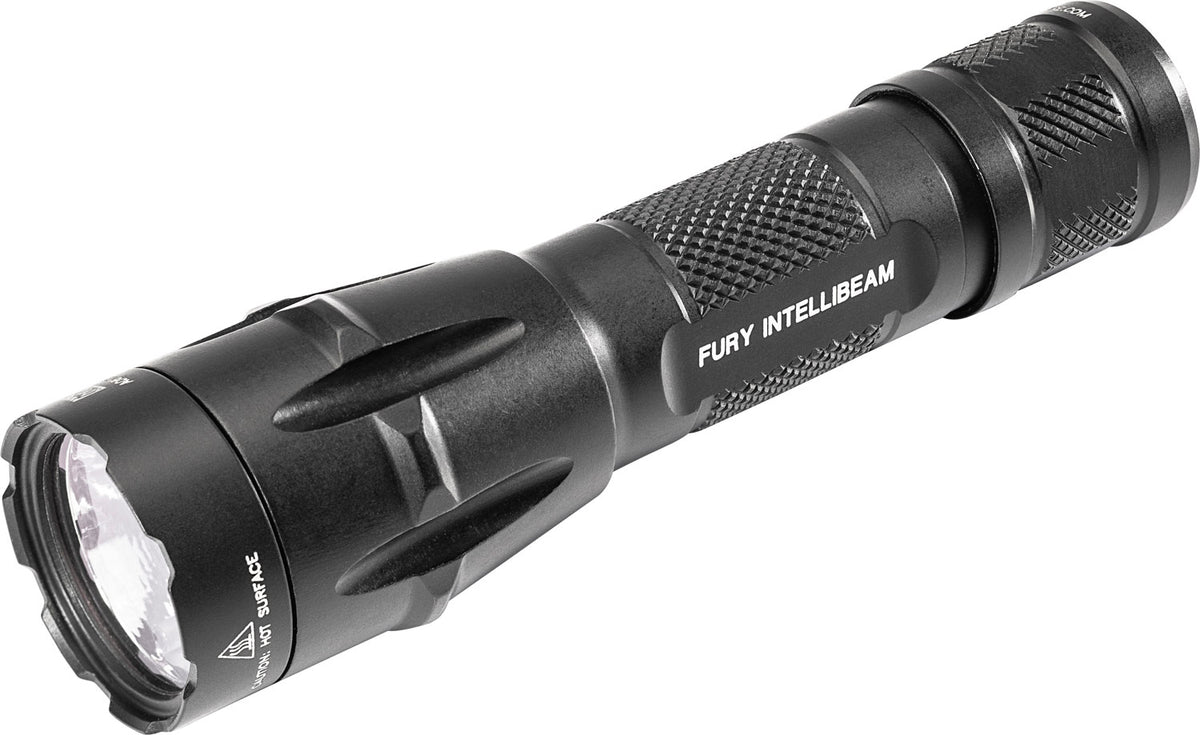 SureFire FURYIBDF Fury IntelliBeam 1500 Lumen Dual-Fuel Pocket Searchlight Black Anodized
