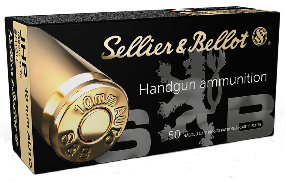 Sellier and Bellot 10mm Auto Handgun 180 grain Jacketed Hollow Point ammunition