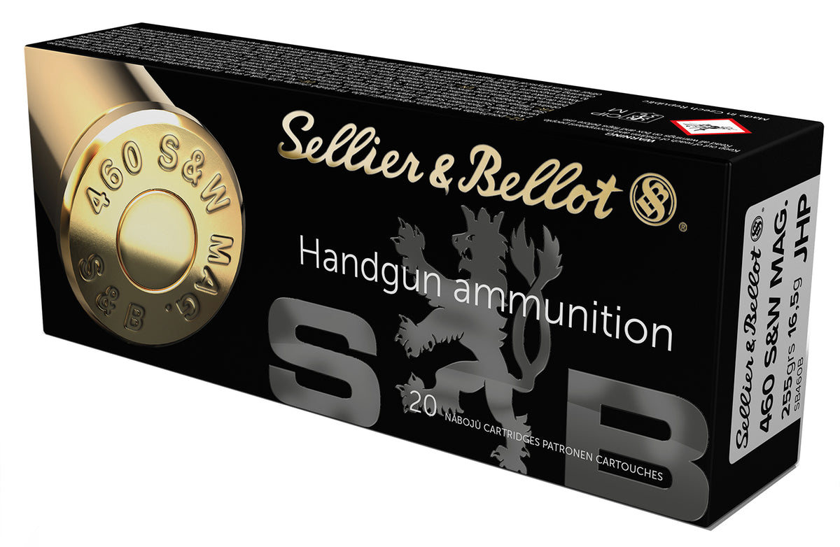 Sellier and Bellot .460 S&W Mag Handgun 255 grain Jacketed Hollow Point ammunition