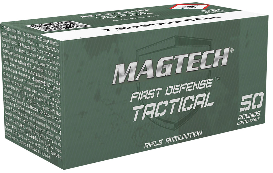 Magtech .308 Win / 7.62x51mm First Defense Tactical M80 147 grain Full Metal Jacket ammunition