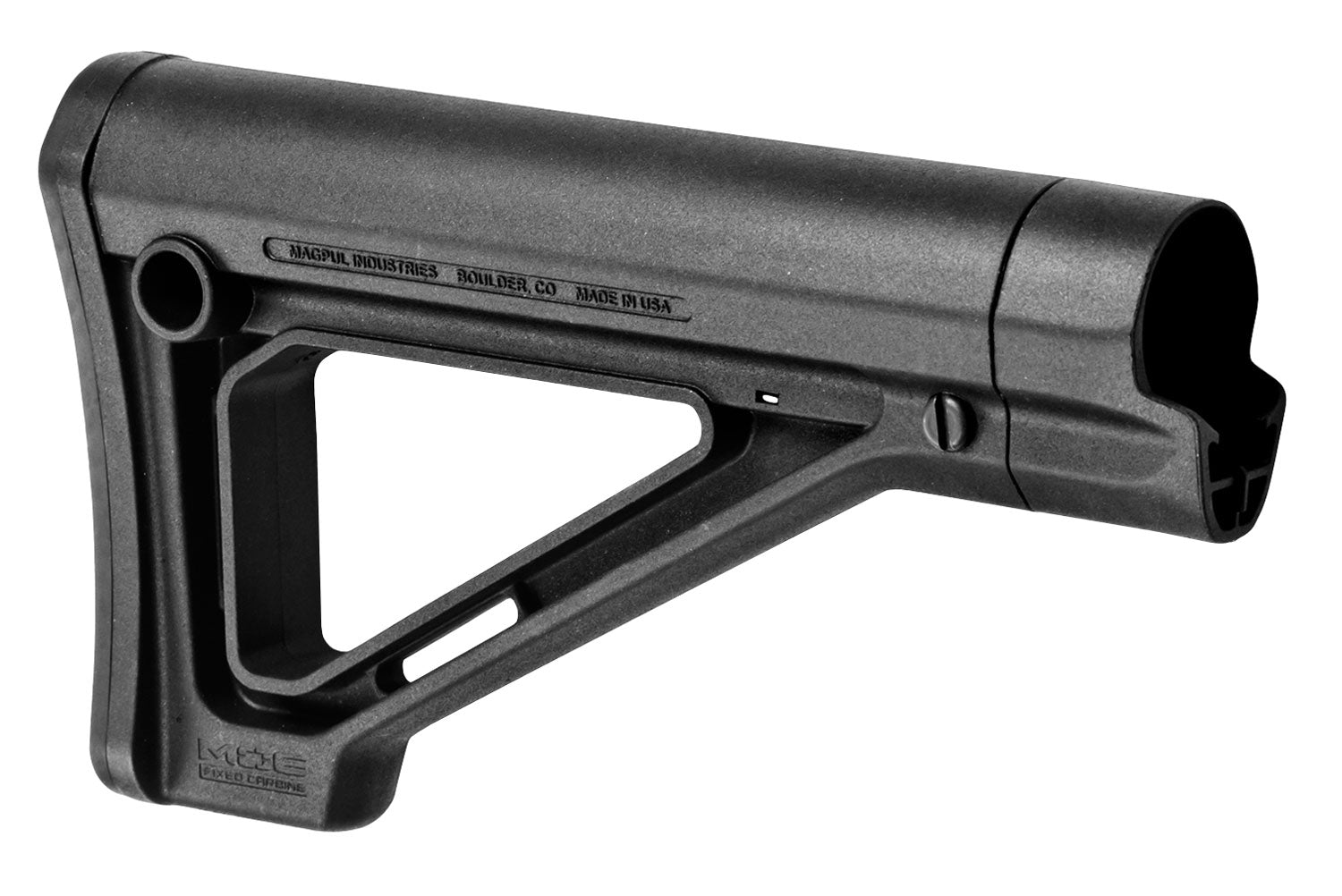 Magpul MAG480-BLK MOE Carbine Fixed Stock Black for AR-15, M16, M4 Mil-Spec Buffer Tube 8.80 Inch