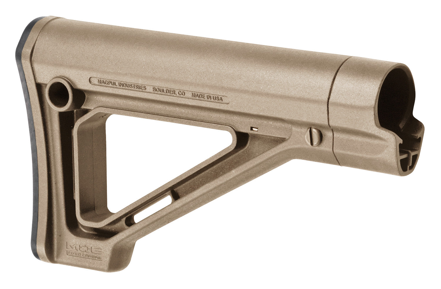 Magpul MAG480-FDE MOE Carbine Fixed Stock Flat Dark Earth for AR-15, M16, M4 Mil-Spec Buffer Tube
