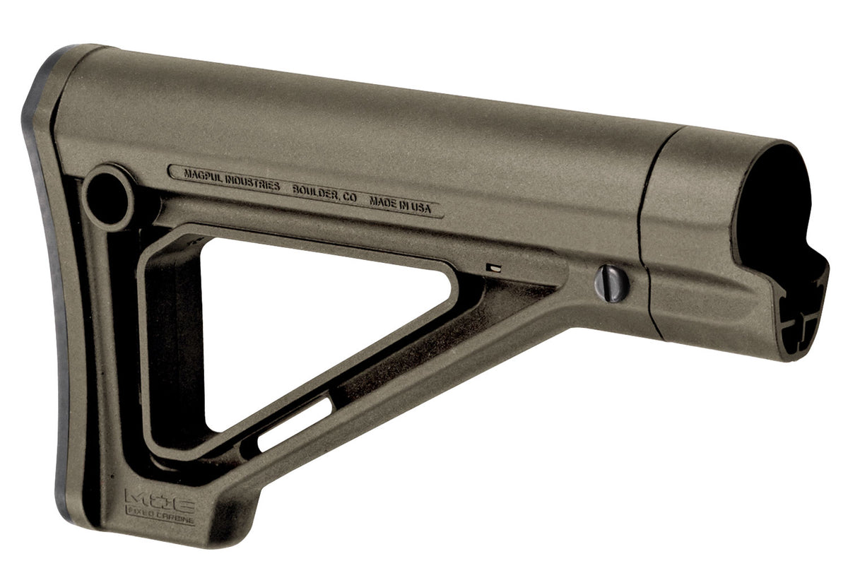 Magpul MAG480-ODG MOE Carbine Fixed Stock OD Green for AR-15, M16, M4 Mil-Spec Buffer Tube