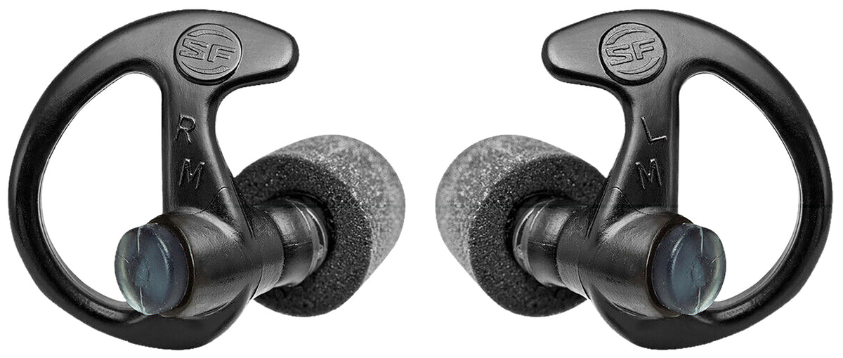 SureFire EP10BKMPR Sonic Defenders Ultra Max 30 dB Memory Foam Full Block Earplugs Black Adult Medium