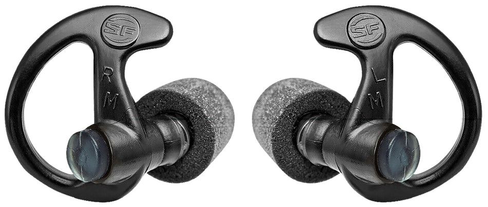 SureFire EP10BKMPR Sonic Defenders Ultra Max 30 dB Memory Foam Full Block Earplugs Black Adult Medium
