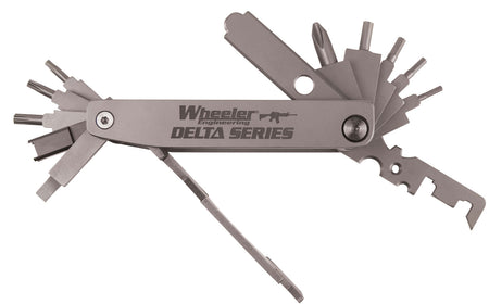 Wheeler Compact Multi-Tool for AR Platform, Delta Series, Silver Stainless Steel Folding