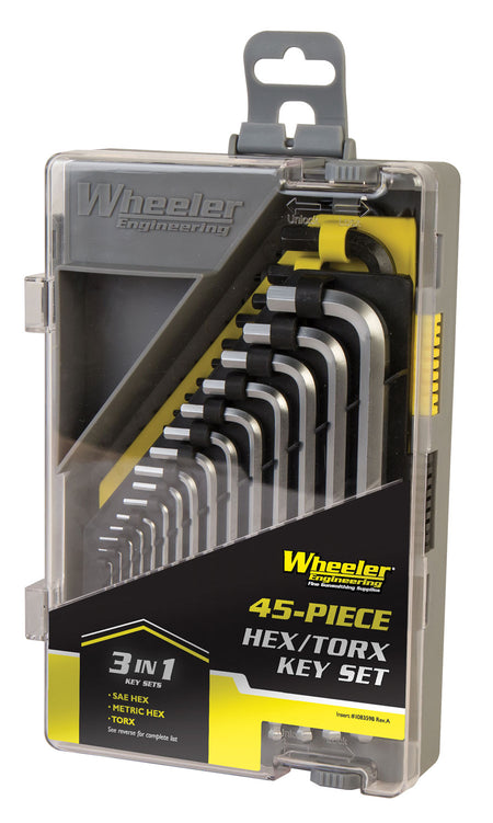 Wheeler 45-Piece Hex and Torx Key Gunsmithing Set, SAE and Metric