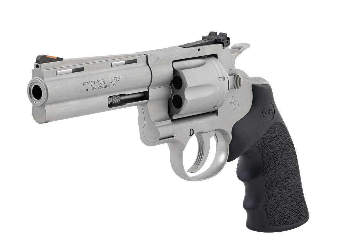 dCOLT PYTHON MATTE STAINLESS REVOLVER 357 MAG 4.25" 6 RD