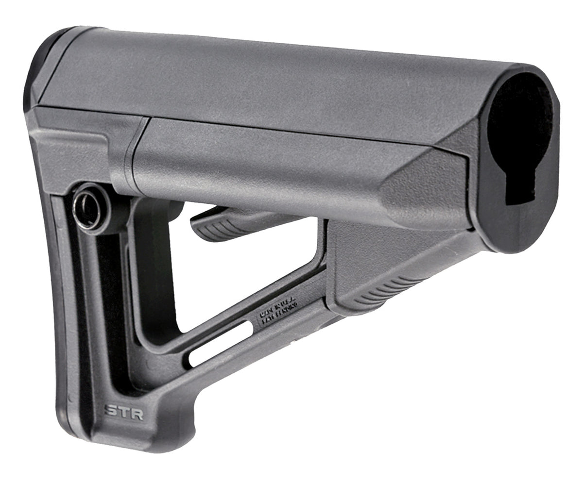 Magpul MAG470-GRY STR Carbine Buttstock Stealth Gray for AR-15, M16, M4 with Mil-Spec Receiver Extension