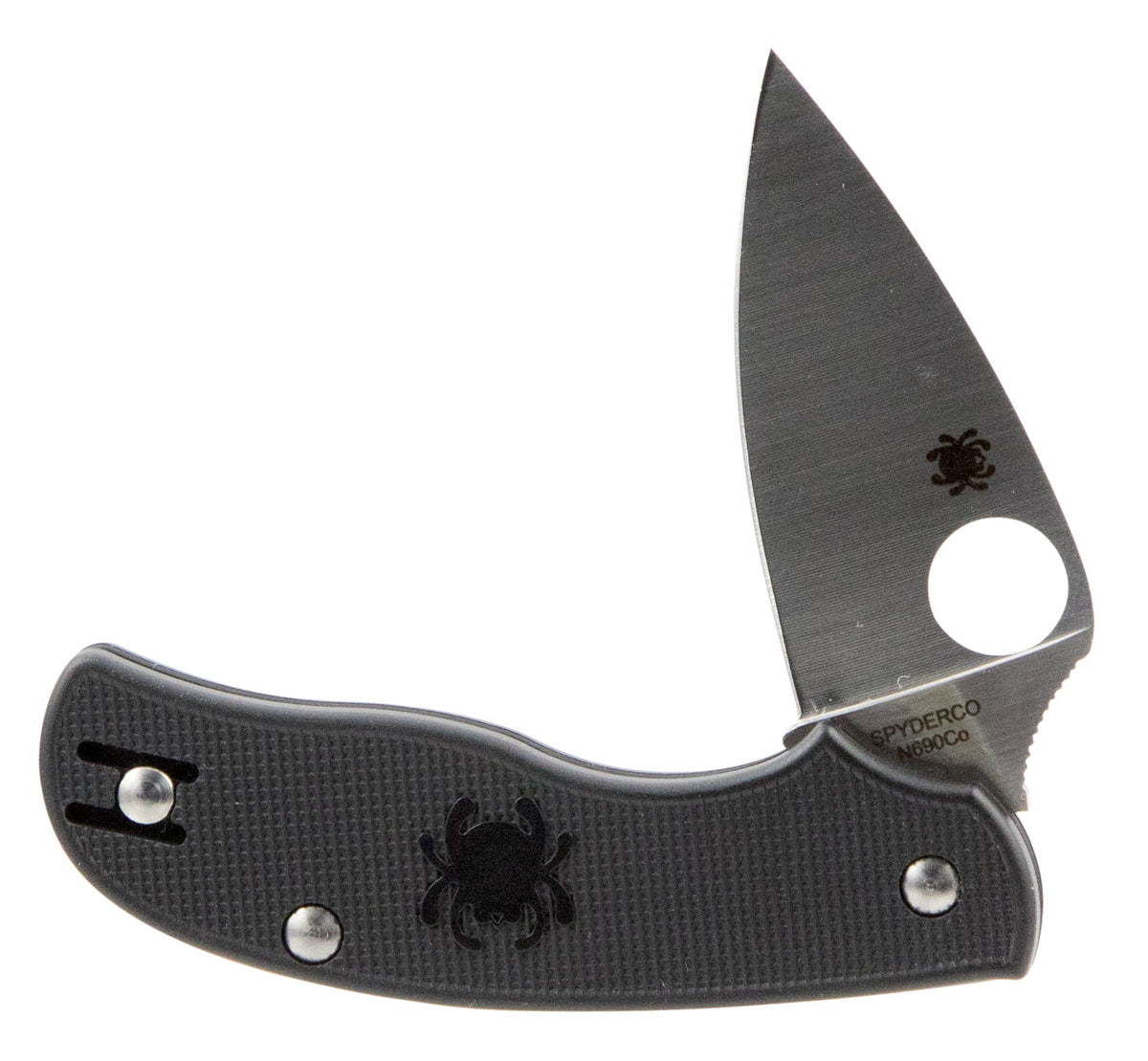 Spyderco C127PBK Urban Lightweight SLIPIT 2.61" Folding Drop Point N690Co Blade Black FRN Handle with Clip