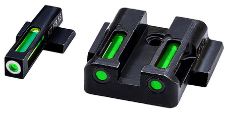 HiViz MPSN321 LiteWave H3 Night Sight Set Green Tritium White Outline for S&W Shield