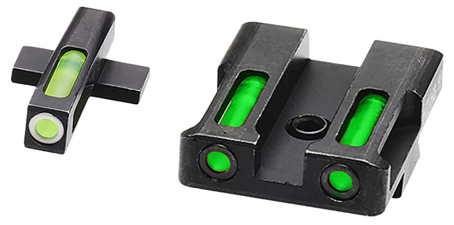 HiViz XDN321 LiteWave H3 Night Sight Set Green Tritium White Outline for Springfield XD