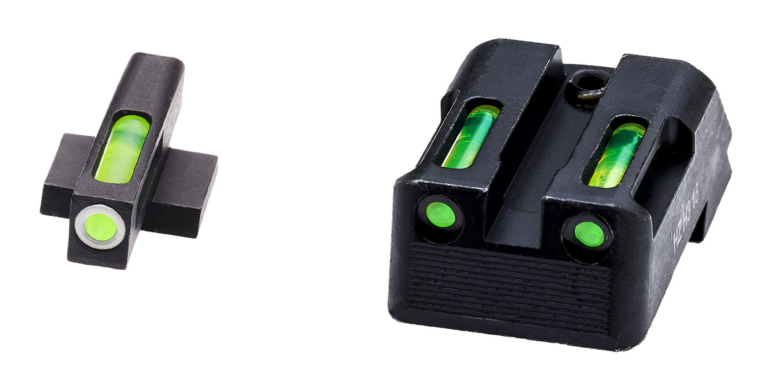 HiViz KBN321 LiteWave H3 Night Sight Set Green Tritium White Outline for Kimber 1911