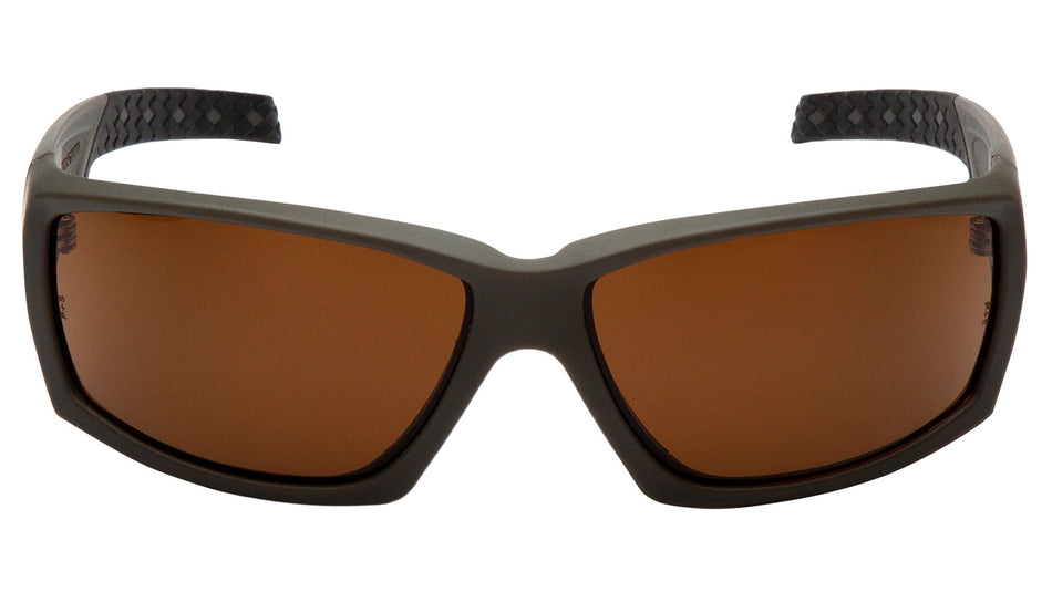 Pyramex VGSG718T Venture Gear Overwatch Tactical Glasses Bronze Lens Scratch Resistant OD Green Frame
