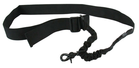 TacFire Single Point Double Bungee Black Nylon Sling 20"-30" Adjustable SL001B